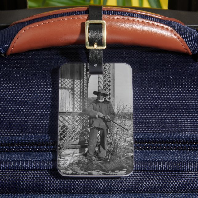 Rancher & kanadensisk cowboyfredlös i amerikanska  bagagebricka (Framsida Insitu 2)
