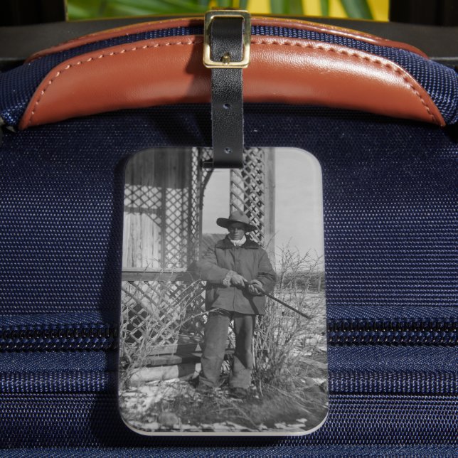 Rancher & kanadensisk cowboyfredlös i amerikanska  bagagebricka (Framsida Insitu 2)