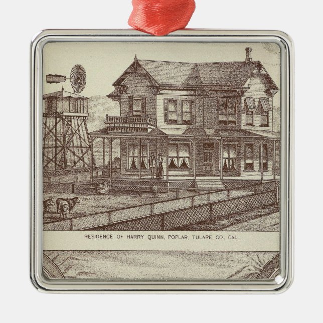 Rancher, poppel, kal julgransprydnad metall (Framsidan)