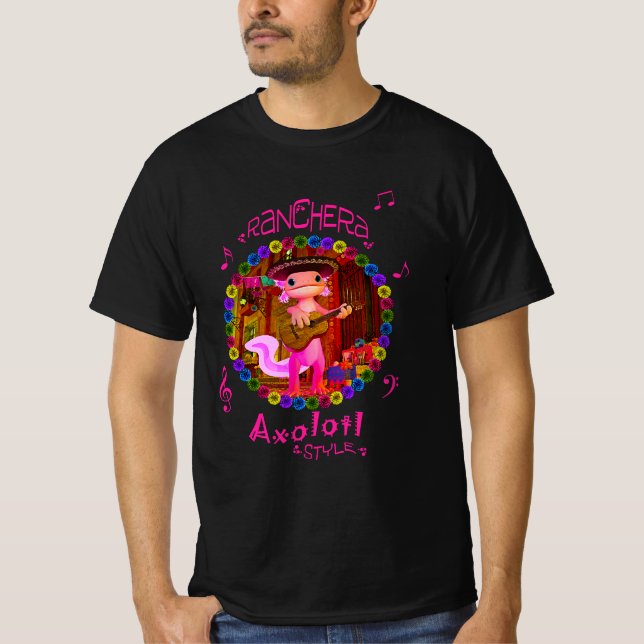 Ranchera Axolotl Stil T Shirt (Framsida)