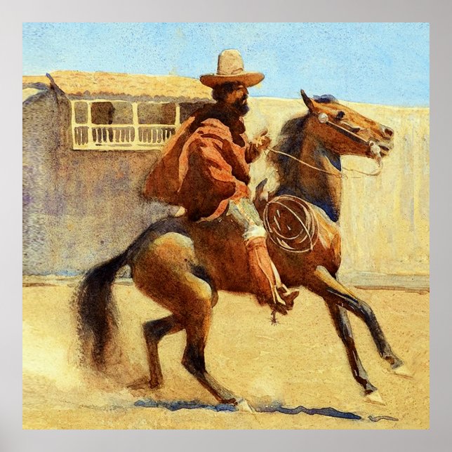 Ranchero of Old California av Maynard Dixon Poster (Framsidan)