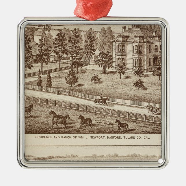 Ranches, Hanford, Cal Julgransprydnad Metall (Framsidan)