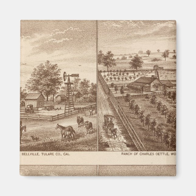 Ranches, stables, Tulare Co, Cal Magnet (Framsidan)