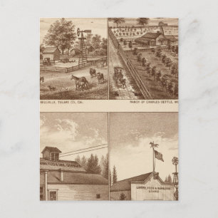 Ranches, stables, Tulare Co, Cal Vykort