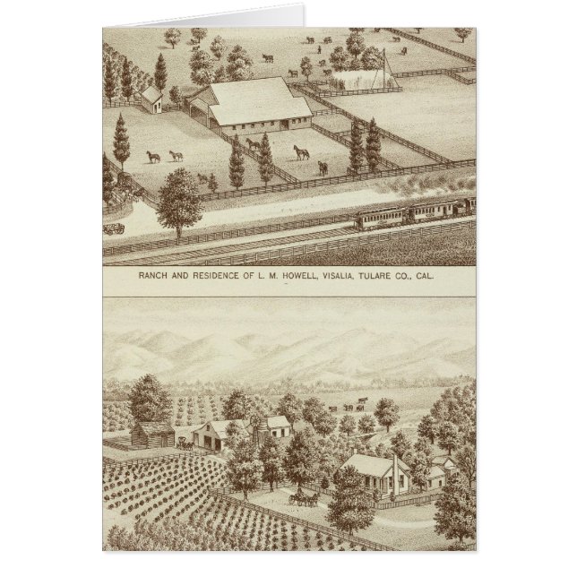 Ranches, Visalia, Cal Hälsningskort (Framsidan)