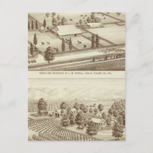 Ranches, Visalia, Cal Vykort