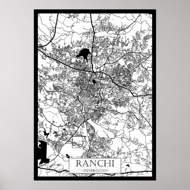 Ranchi Jharkhand stads karta Poster (Framsidan)