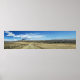 Ranchlands och Mountain, Montana Poster