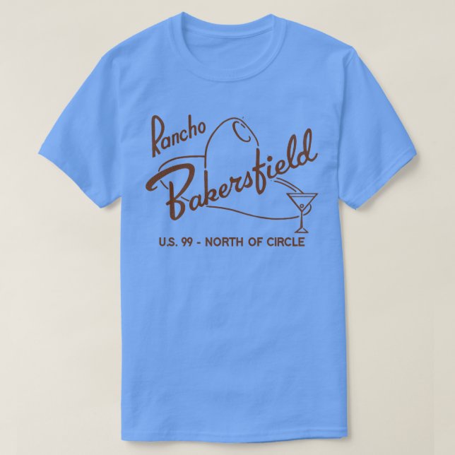 Rancho Bakersfield Retro Defunct Motel California T Shirt (Design framsida)