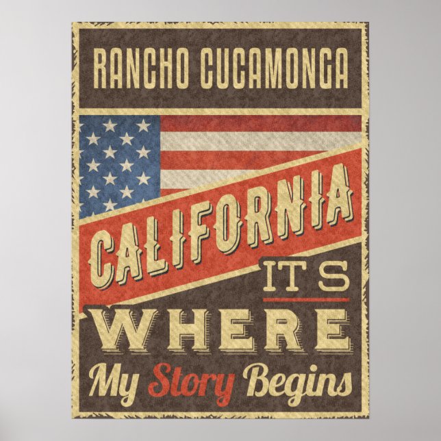 Rancho Cucamonga California Poster (Framsidan)