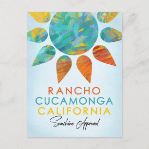 Rancho Cucamonga California Sunshine Travel Vykort