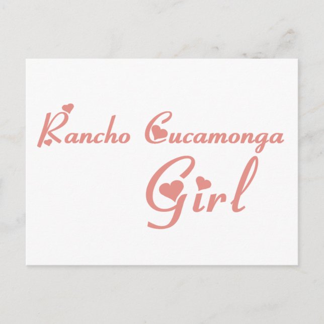 Rancho Cucamonga Girl T shirts Vykort (Framsida)