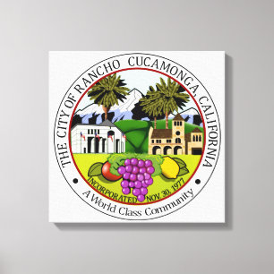 Rancho Cucamonga (Kalifornien) City Seal Canvastryck