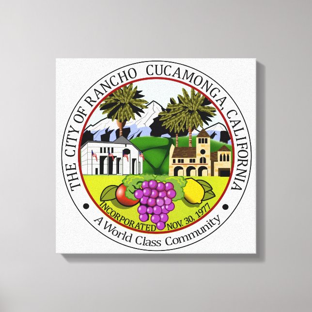Rancho Cucamonga (Kalifornien) City Seal Canvastryck (Framsida)