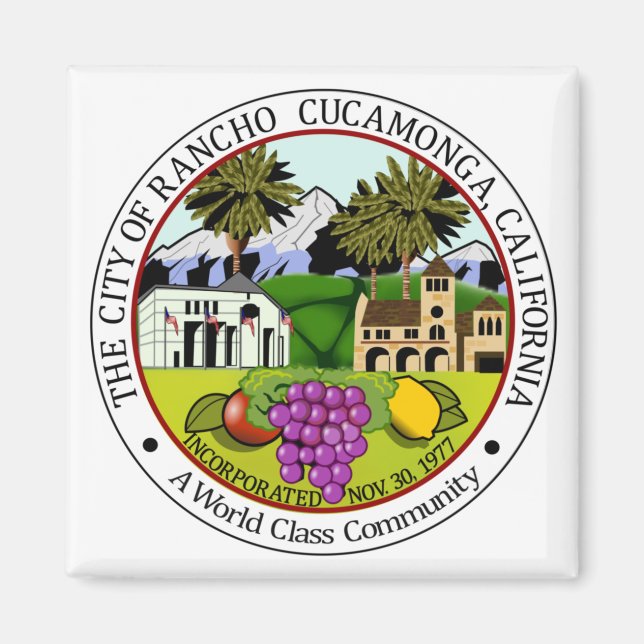 Rancho Cucamonga (Kalifornien) City Seal Magnet (Framsidan)