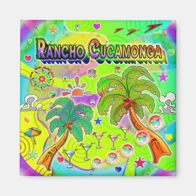Rancho Cucamonga Mind Focus Magnet (Framsidan)