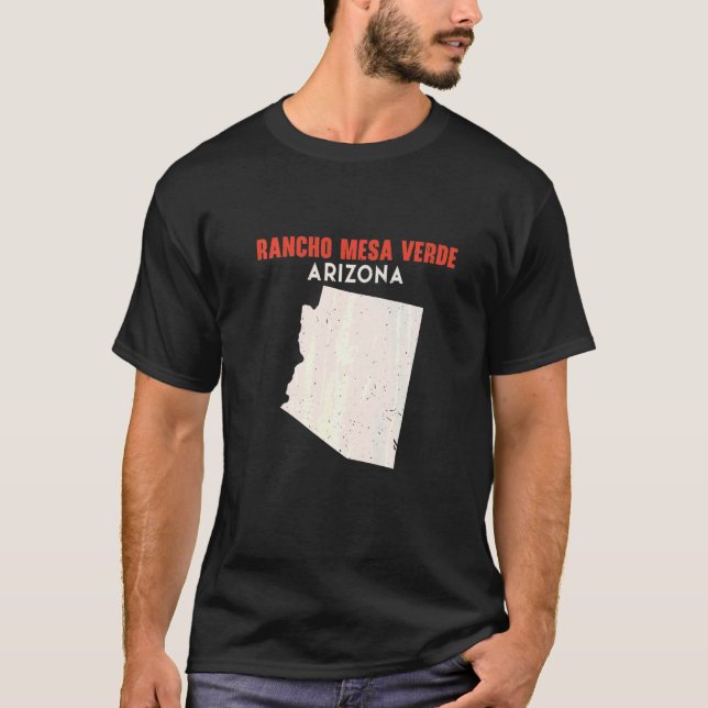 Rancho Mesa Verde Arizona Förenta staterna State A T Shirt (Framsida)