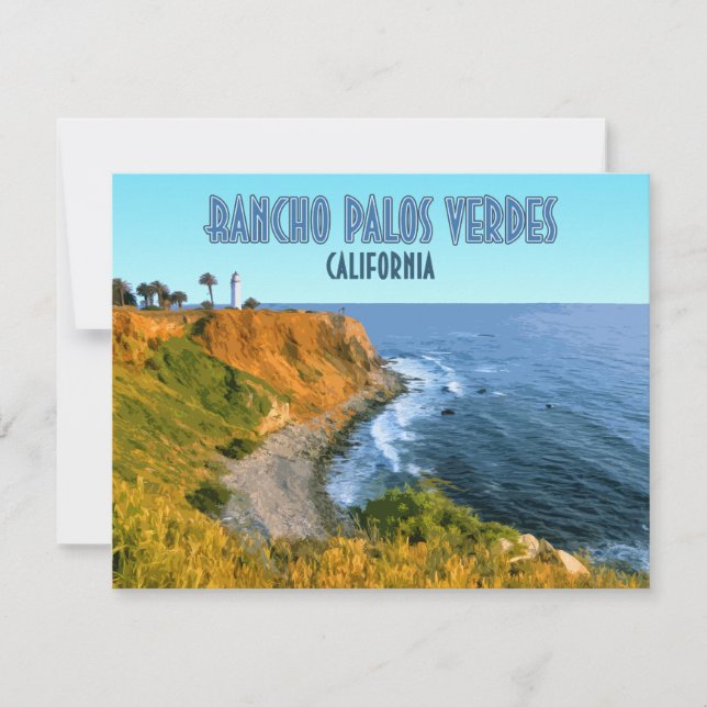 Rancho Palos Verdes California Point Vicente Card (Framsida)