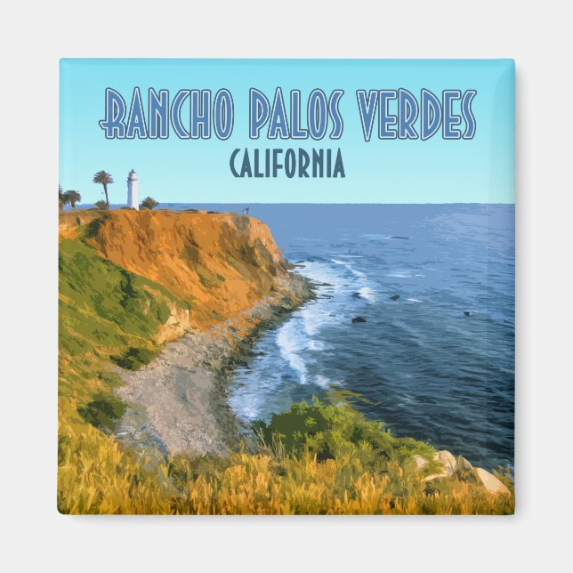 Rancho Palos Verdes California Point Vicente Magnet (Framsidan)