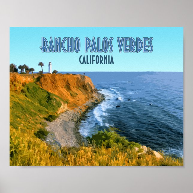 Rancho Palos Verdes California Point Vicente Poster (Framsidan)