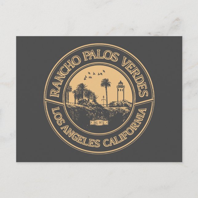 RANCHO PALOS VERDES - POINT VICENTE LIGHTHOUSE VYKORT (Framsida)