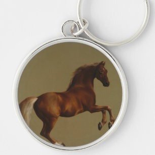 Ranchponny Rund Silverfärgad Nyckelring