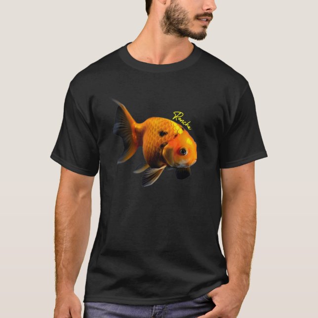 Ranchu Goldfish Finare Goldfish Älskare Breeders A T Shirt (Framsida)