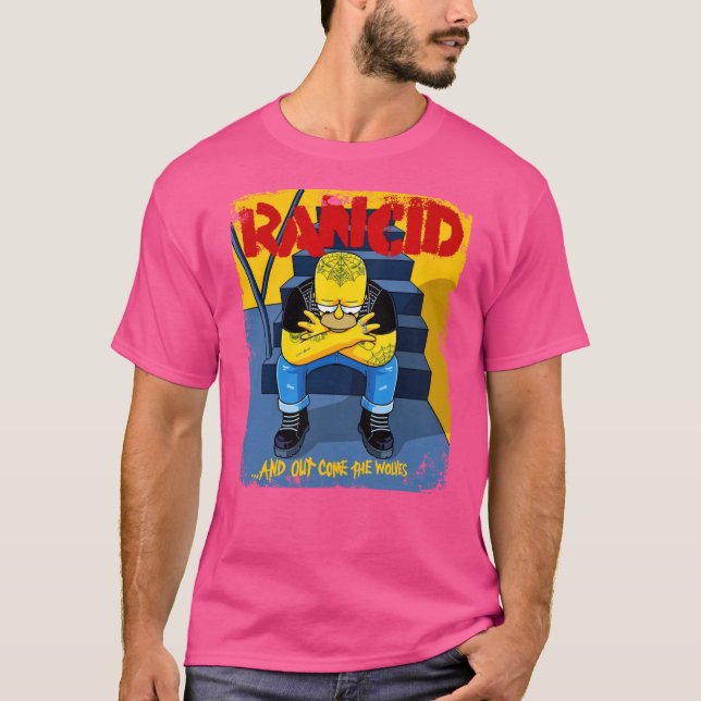 Rancid E Surgem os Lobos Authentic Punk Rock T Shirt (Framsida)
