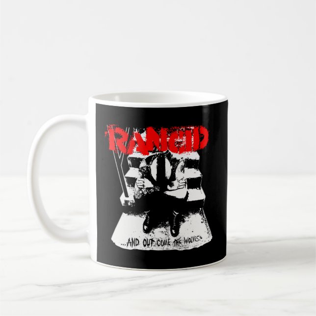 Rancid - Officiell Merchandise - och ut Kom ur W Kaffemugg (Vänster)