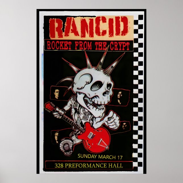 Rancid, Rocket from the Crypt Club Gig Poster (Framsidan)