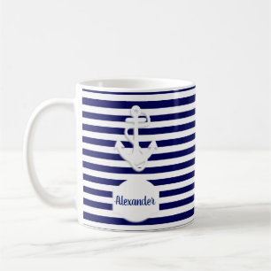 Rand & Anchor Monogram-Anpassningsbar Kaffemugg
