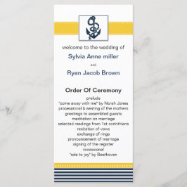 rand, ankare, nautiska bröllopsprogram program