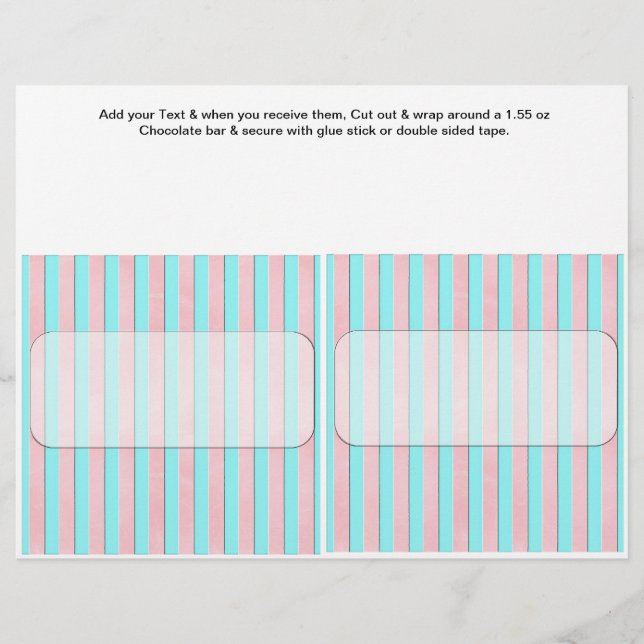 Rand Anpassningsbar av födelsedagen Candy Pub Wrap Reklamblad (Framsidan)