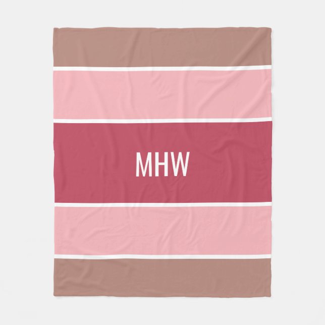 Rand anpassningsbar Mönster-filtar i monogram Fleecefilt (Framsidan)