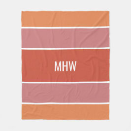 Rand anpassningsbar Mönster-filtar i monogram Fleecefilt