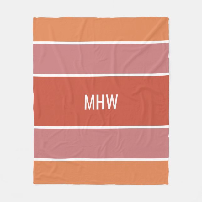 Rand anpassningsbar Mönster-filtar i monogram Fleecefilt (Framsidan)