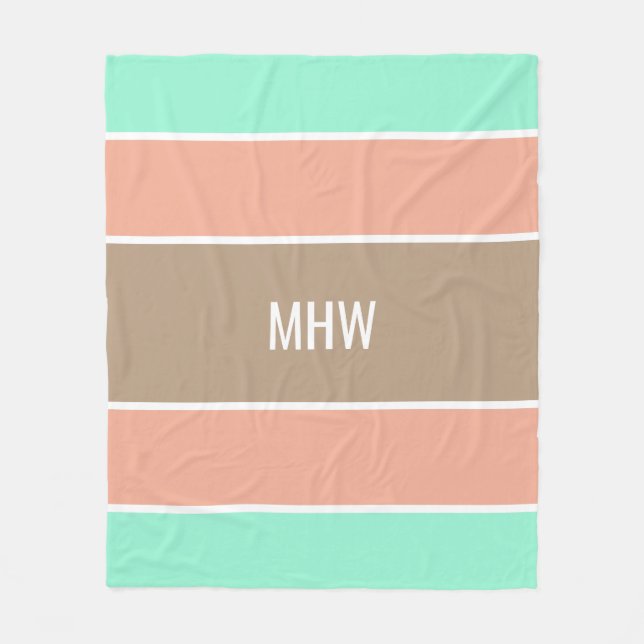 Rand anpassningsbar Mönster-filtar i monogram Fleecefilt (Framsidan)