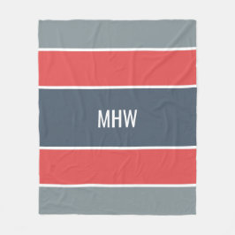 Rand anpassningsbar Mönster-filtar i monogrammet f Fleecefilt