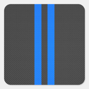 Rand av Himlar Blue Carbon Fiber Stil Tävla Fyrkantigt Klistermärke