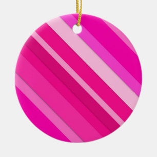 Rand av kandisyp med skikt - rosa och fuchsia julgransprydnad keramik