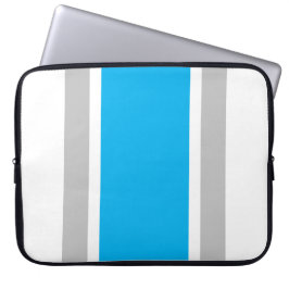 Rand av ljusblå Grått-vit Tävla i Himmel Laptop Fodral