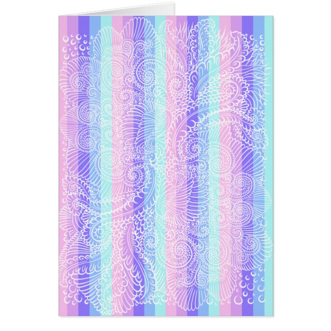 Rand av pastellharmoni hälsningskort (Framsidan)