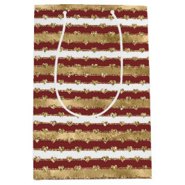 Rand av Red Hearts Glitter Guld