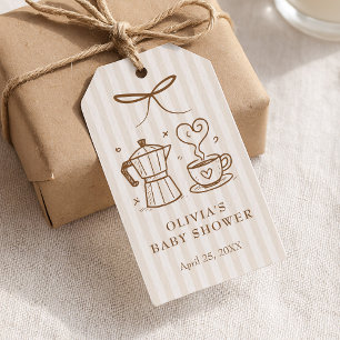 Rand Baby bryter mot kaffets favorittagg Presentetikett