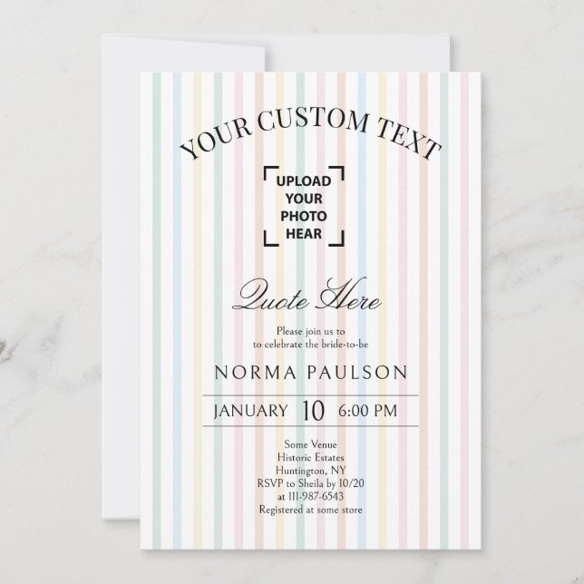 Rand Bachelorette Party Helg Inbjudningar (Framsida)