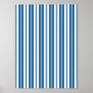 Rand Bakgrundsblått och vitt Poster