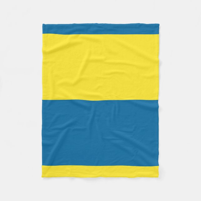 Rand | Blått och Gult | ANPASSADE Fleecefilt (Framsidan)