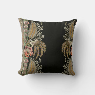 Rand Blommigt Vintage Elegant Brocade Snöre Guld C Kudde