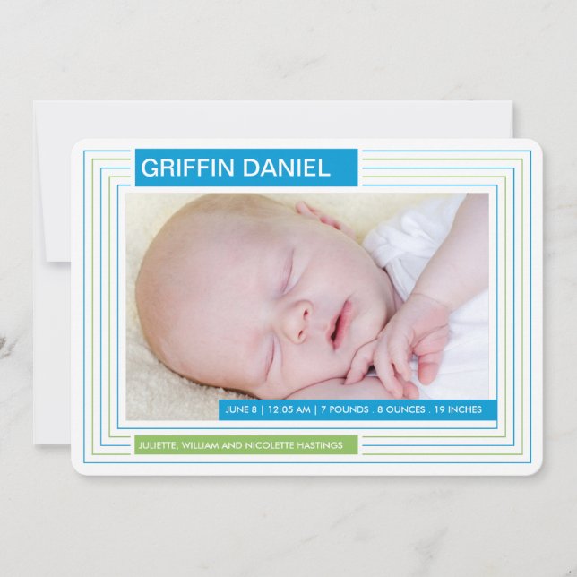 Rand Boy Announcement Meddelande (Framsida)