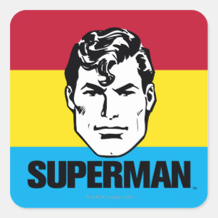 Rand Boy - Superman Fyrkantigt Klistermärke